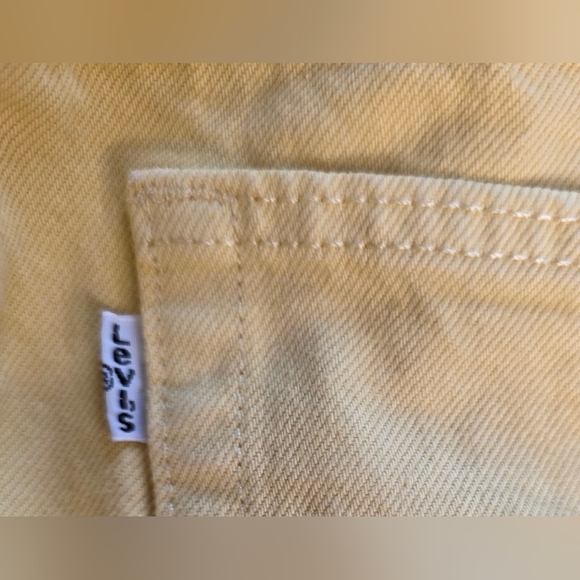 Levis 501s Yellow, White Tag Retro Cropped. In good condition, 29 waist - Picture 5 of 12